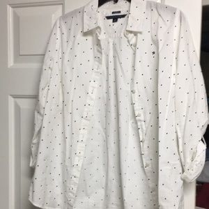 Tommy Hilfiger shirt navy polka dot